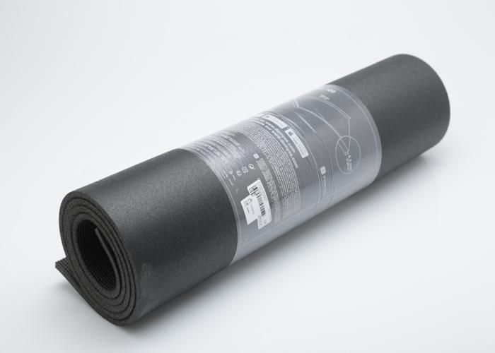 Tapis de gym - 140x50 cm - Noir - Antidérapant - Rembourrage confortable