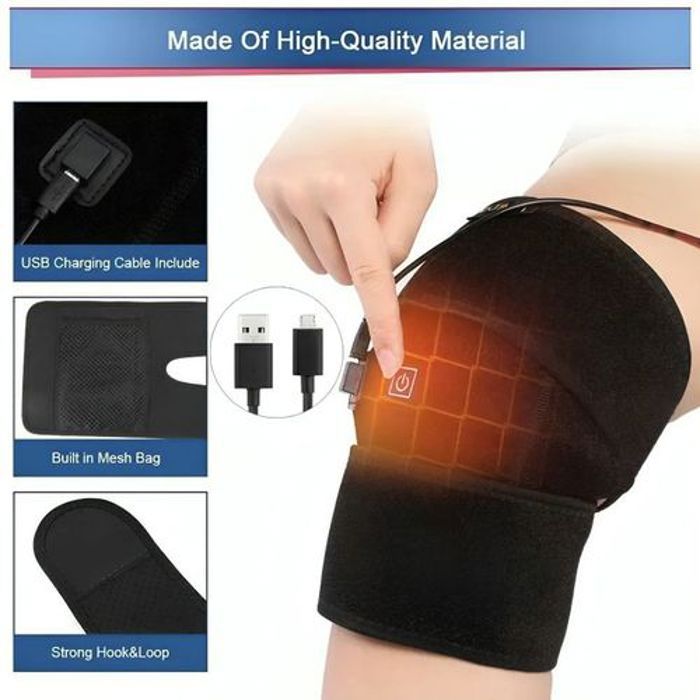 1 Pièce Coussin Chauffant Électrique Pour Genou, Orthèse De Genou Chauffant