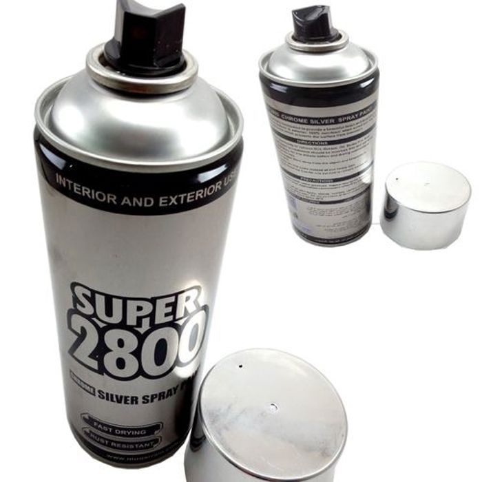 Peinture Aérosol Couleur Argenté // pour l'interieur et l'exterieur // Séchage rapide et résistant à la rouille - 280gr