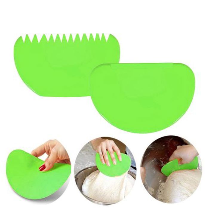 Spatules à Pâtisserie, Coupe pâte & grattoir décorateur de gâteau - 2 formes