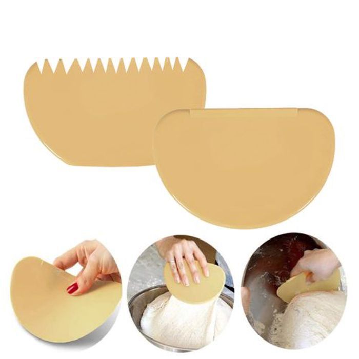 Set de 2 Spatules de cuisine, Grattoir à pâtisserie Multifonction & coupe pâte