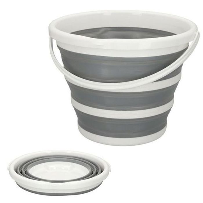 Seau d'eau Pliant en Silicone robuste avec poignée Confortable