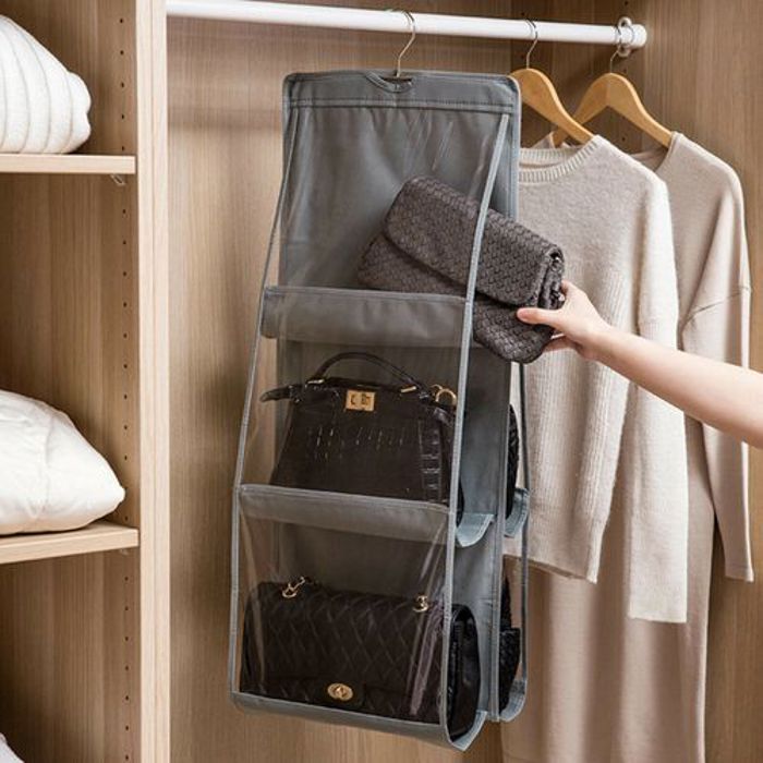Rangement des sacs à main - Organisateur du placard et anti-poussière, 6 poches