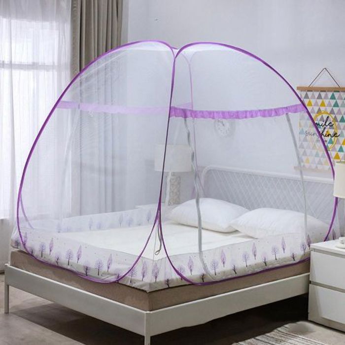 Moustiquaire pour 2 personnes, moustiquaire pliable de camping à double porte