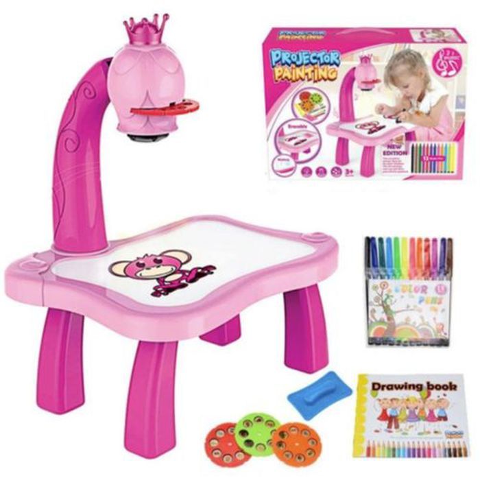 Projecteur de dessin + musique pour enfants avec piles Table de peinture & Jouet