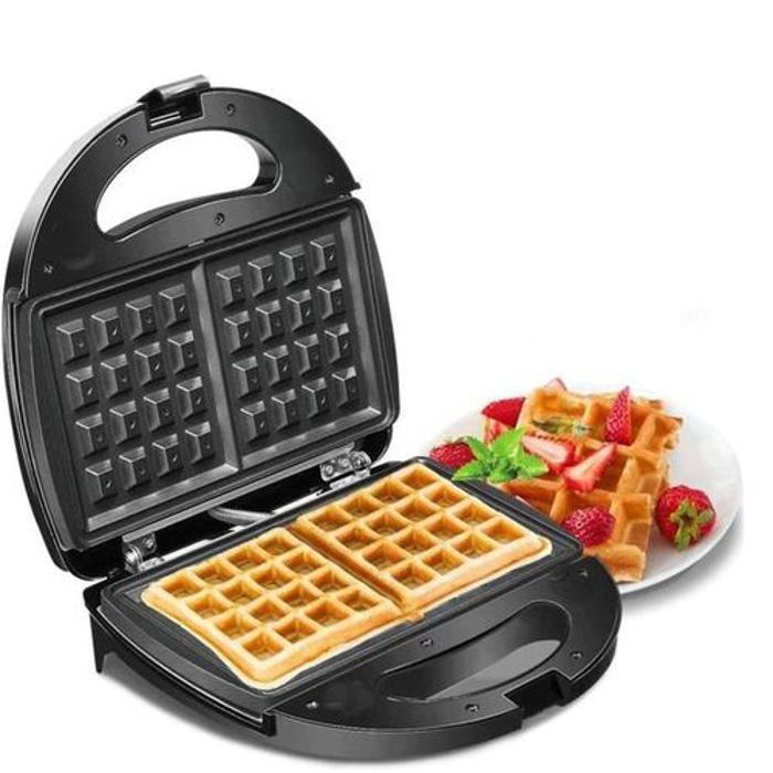 Gaufrier et machine à sandwichs et Waffles 750 W, plaque anti-adhésive, Panini //**