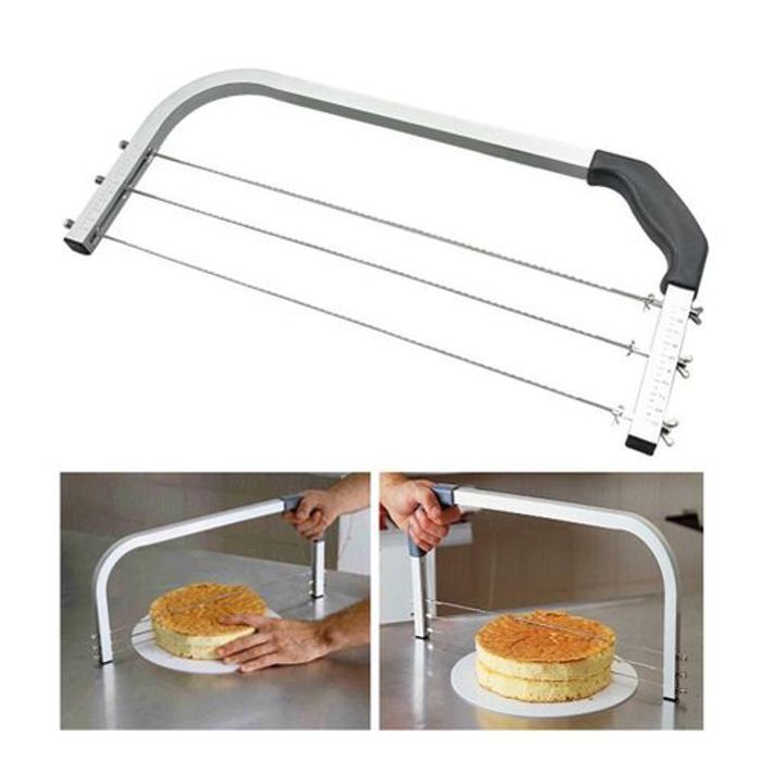 Trancheuse à gâteau niveleur à 3 lames réglable Séparateur de couches de gâteaux