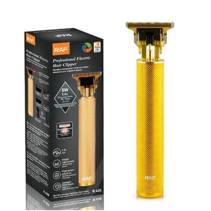 RAF Tondeuse Électrique Professionnelle pour hommes, Rasoir Electrique sans Fil Métal Doré