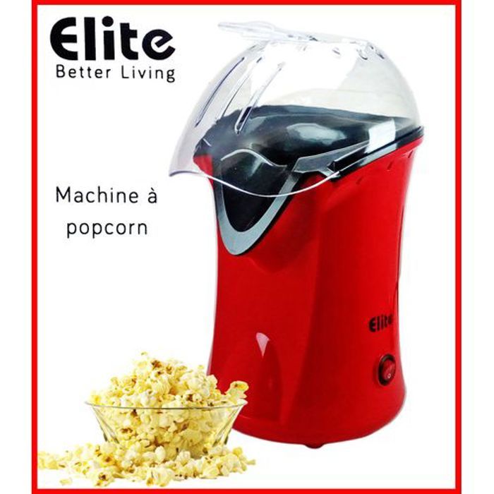 Elite Machine à Popcorn  Appareils à Popcorn Electrique Maker Popcorn Sans Huile 3 Min