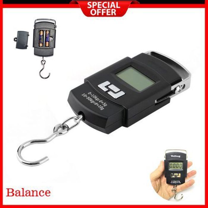 Balance électronique 50kg Balance écran LCD numérique échelle suspendue éclairé