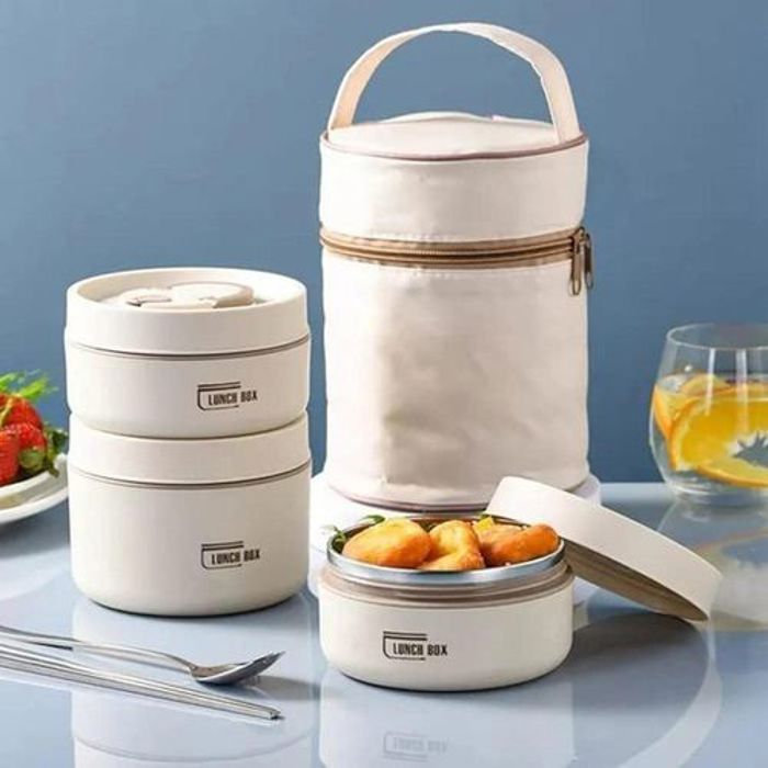Lot de 3 boites à déjeuner avec sac à repas isotherme, Boîte à repas thermique