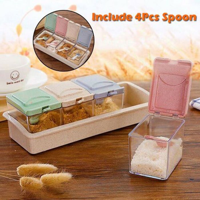 Boîte d'assaisonnement pour sel et poivre, Pots à épices, condiments sucre & sel