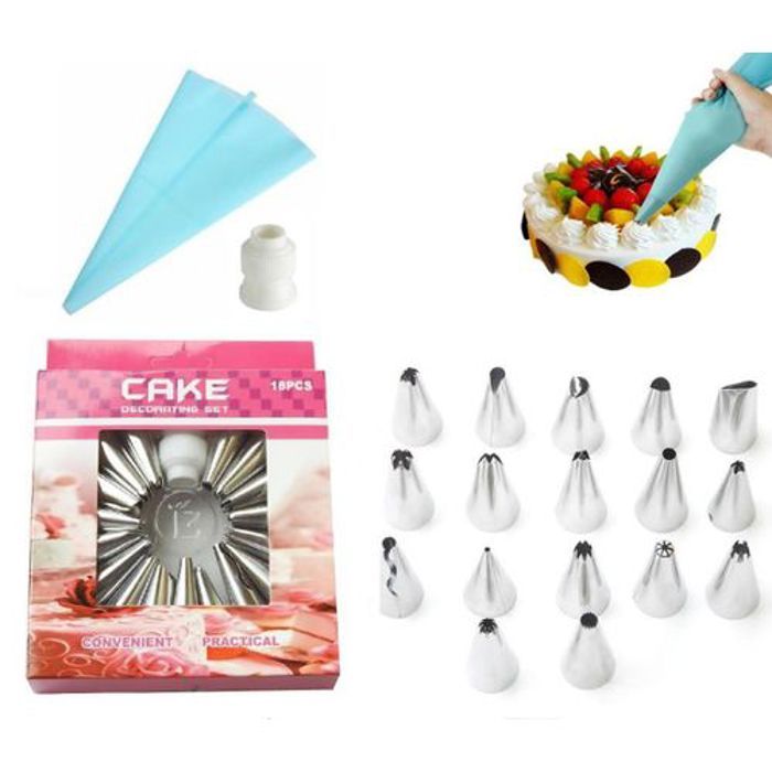 Ensemble de Décoration de Gâteau // Buses de glaçage en acier inoxydable, buses de boule de crème