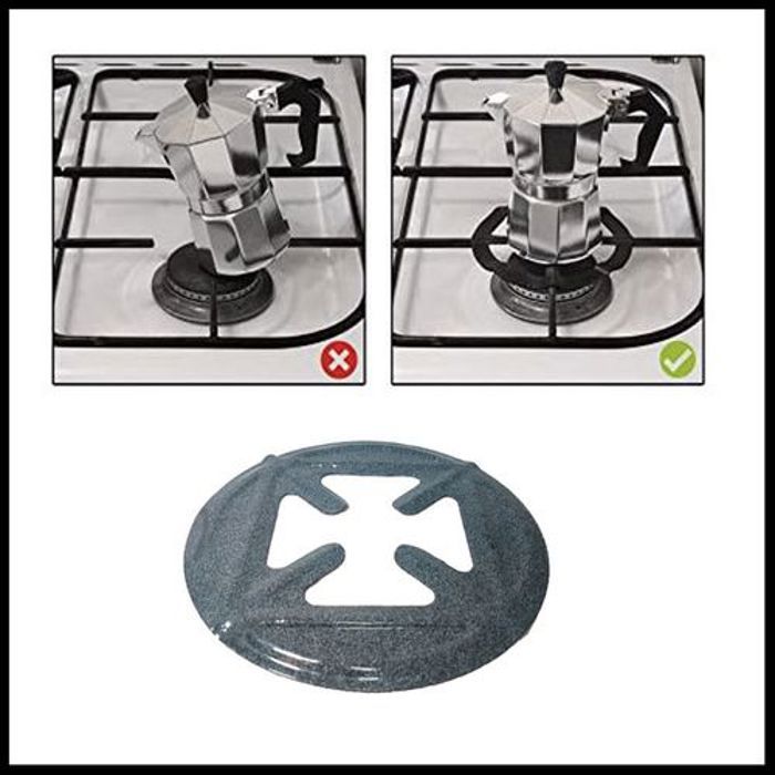 Support Gris réducteur pour cuisinière à gaz // plaque de cuisson étagère anneau sûr cuisine Moka Pot, thière