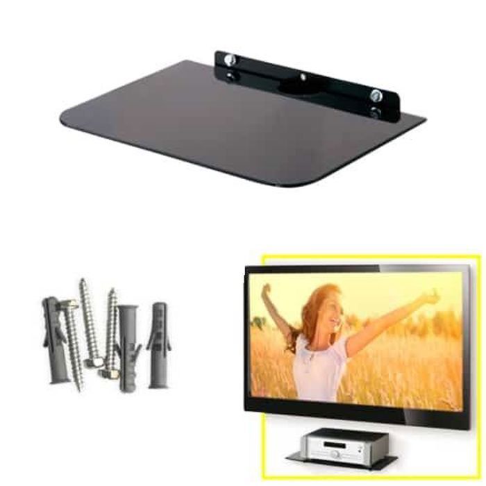 Support mural simple en verre pour DVD, DVB et retour Wifi, Étagère de récepteur numérique