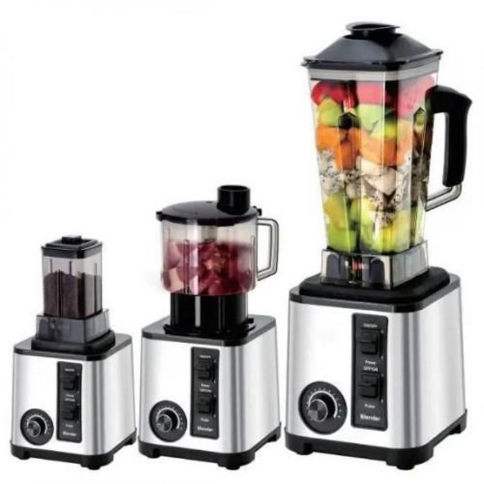 Appareils de cuisine 3 en 1 INOX 9500W Mixeur, Hachoir, Presse agrume & céréales