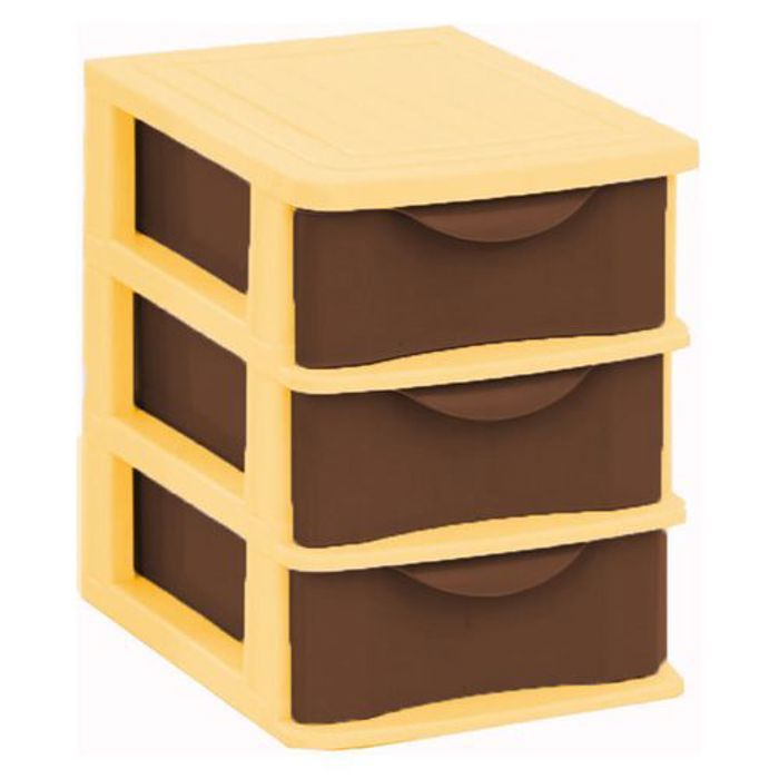 Tiroir de rangement pour cuisine, Rangement à 3 tiroirs,  Armoire en Plastique