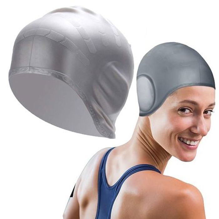 Bonnet de bain unisexe en silicone, bonnet de natation pour la piscine