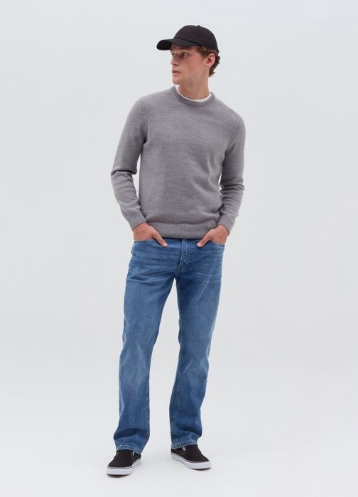 Pull col rond - Light Grey Marl