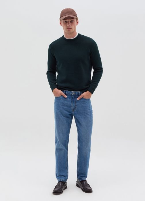 Pull col rond - Dark Vert