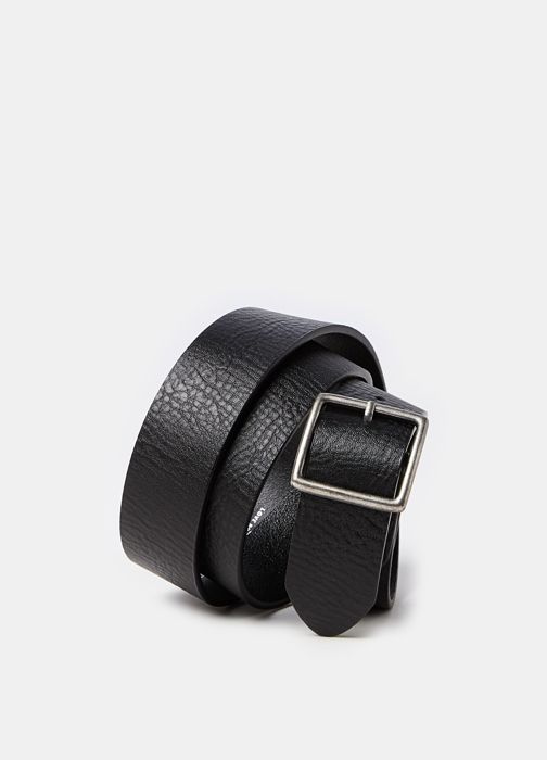 Ceinture en cuir texturé - Black