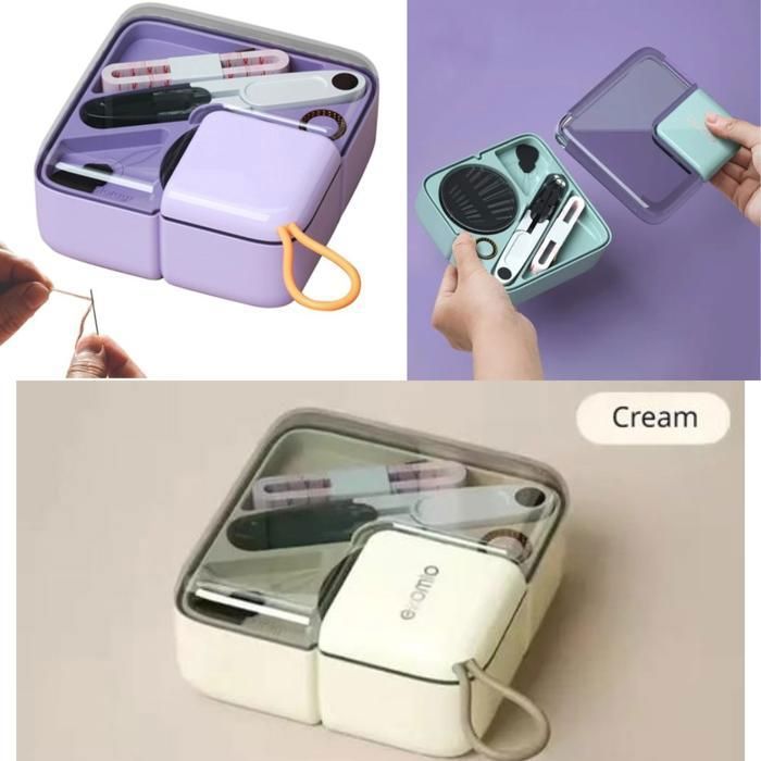Kit de 21 boîte à Couture Portable Complet pour la Maison et les Voyages(Couleur aléatoire)