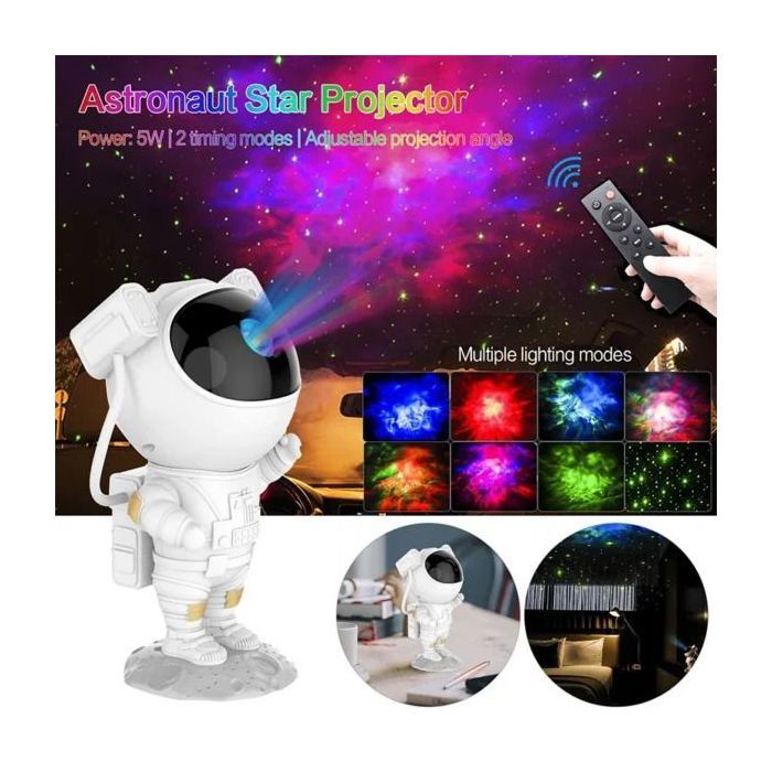 Projecteur de Lumière d'Astronaute avec Télécommande pour chambre enfants