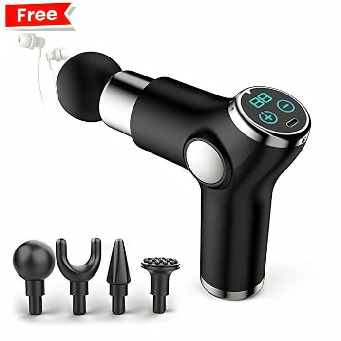 Pistolet De Massage Musculaire, profond sans fil USB Booster KH-515 + écouteur Heavy bass Gratuit