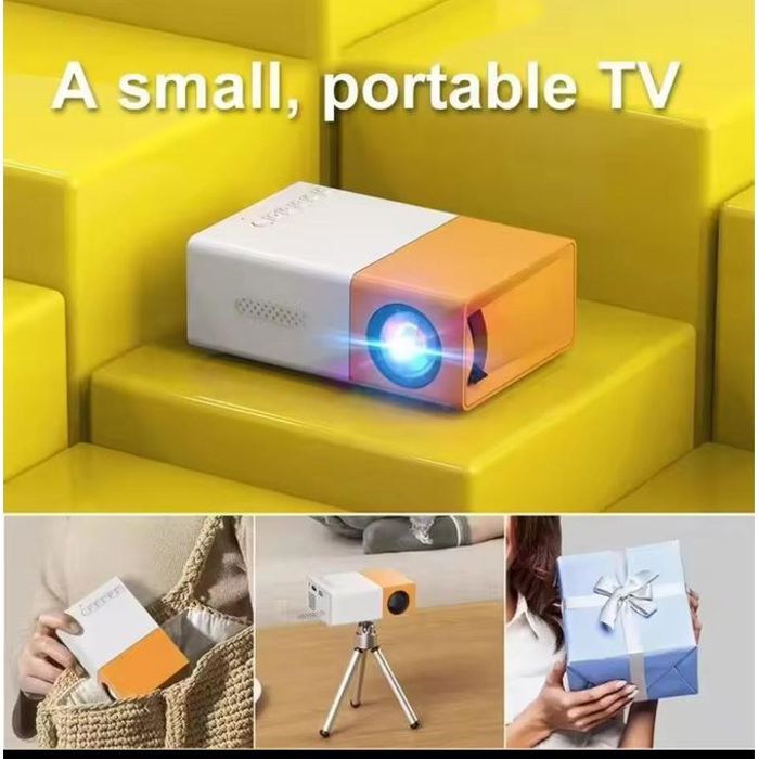 Mini Projecteur, Vidéo Portable LED Projecteur de Film 1080p HDMI USB TV