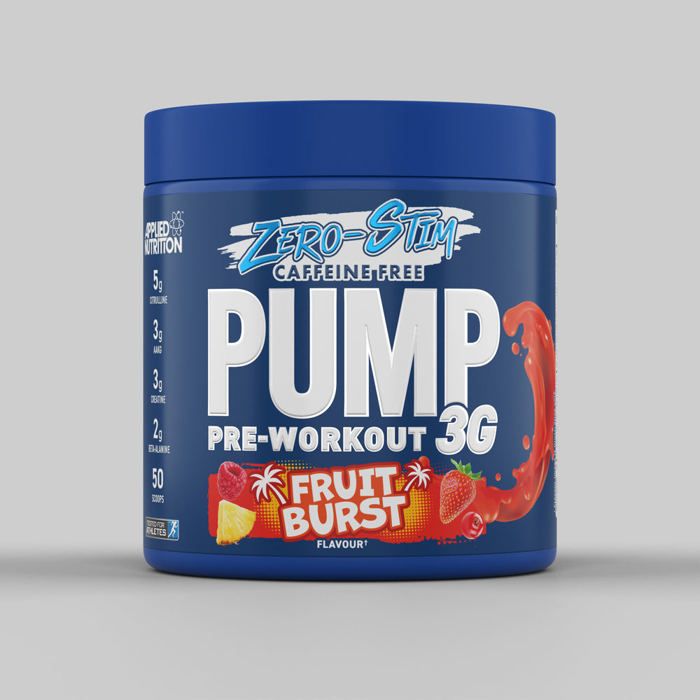 Pump 3G Pre-Workout Zero Stim Caffeine Free 375g Applied Nutrition