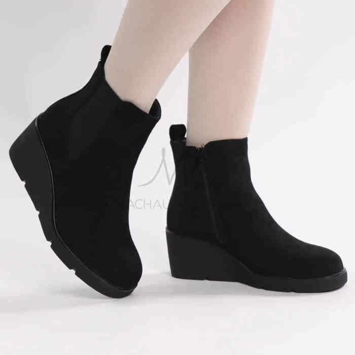 Lara – Bottines compensés en Noir