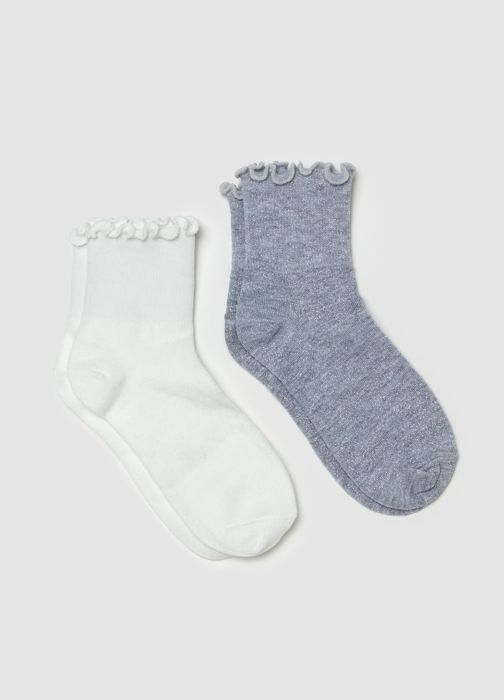 Chaussettes courtes - OVS HOUSEBRAND - Lot de 2 - Stretch - Lurex - Polyester recyclé