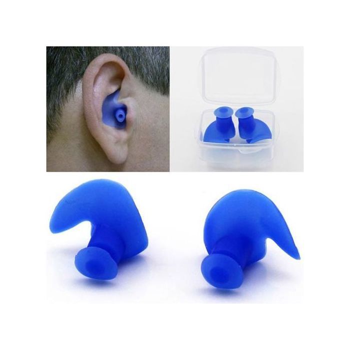 1 paire bouchons d'oreilles souples de natation piscine Sport plage surf