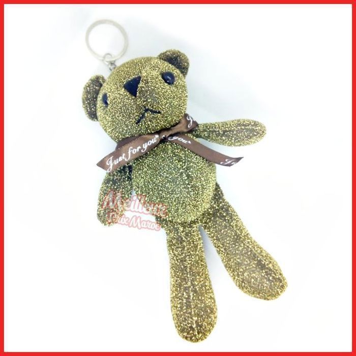 Porte-Clés Nounours Teddy Ours en Peluche Jouet - Marron