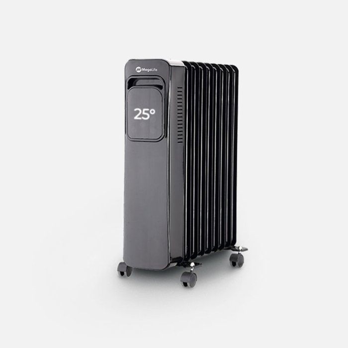 Radiateur à bain d'huile LCD Noir 2500W MegaLife