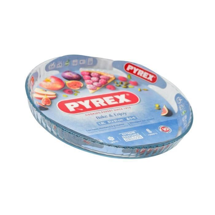 PLAT A FOUR PLAT TARTE PYREX FRANCAIS ROND 30 CM