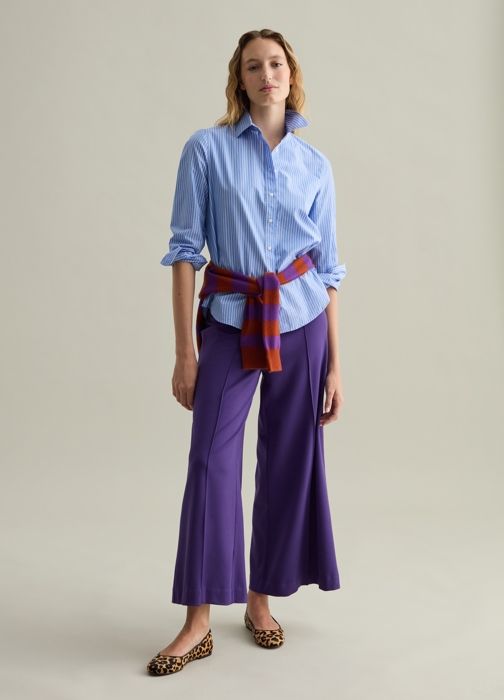 Pantalon bootcut avec surpiqûres en relief - Lavender