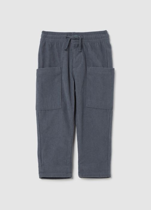 Pantalon jogger en velours côtelé avec poches - Dark Grey