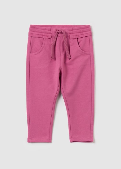 Pantalon de jogging en molleton avec cordon de serrage - Cyclamen pink