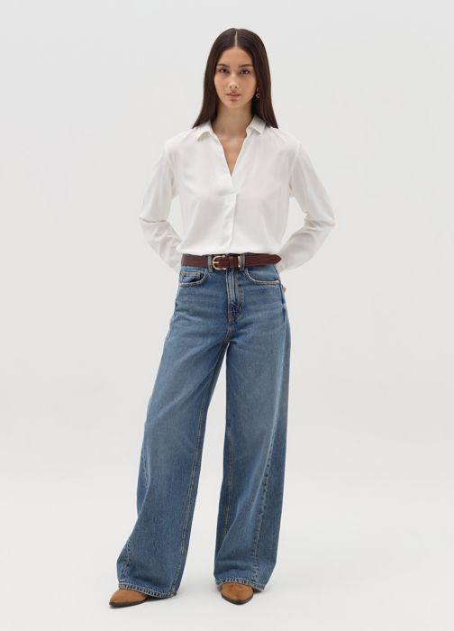 Jean large à cinq poches - Medium Wash