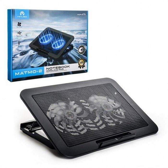 Support avec 2 ventilateur de refroidissement,Réglable en Hauteur à 5 Positions  Pour PC portable,