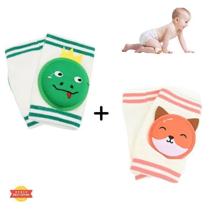 Lot de 2 Genouillères Bébé Douceur Animées – Protection Confortable et Amusante pour les Premiers Pas !