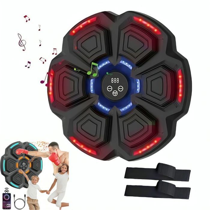 Machine de Boxe Musicale intelligente, Tapis de frappe mural pour adultes et enfants