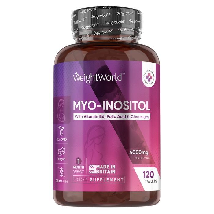 Myo-Inositol Tablets 4000mg - For PCOS & Mental Well-being - 120 Tablets
