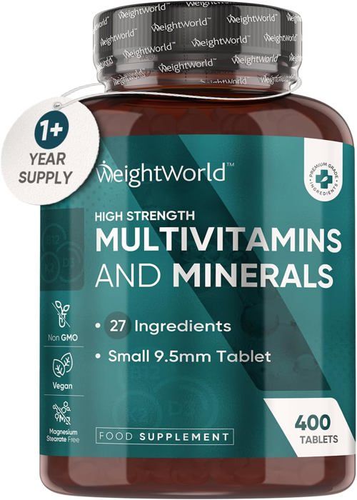 Multivitamins and Minerals - For Optimal Overall Well-being - 400 Tablets