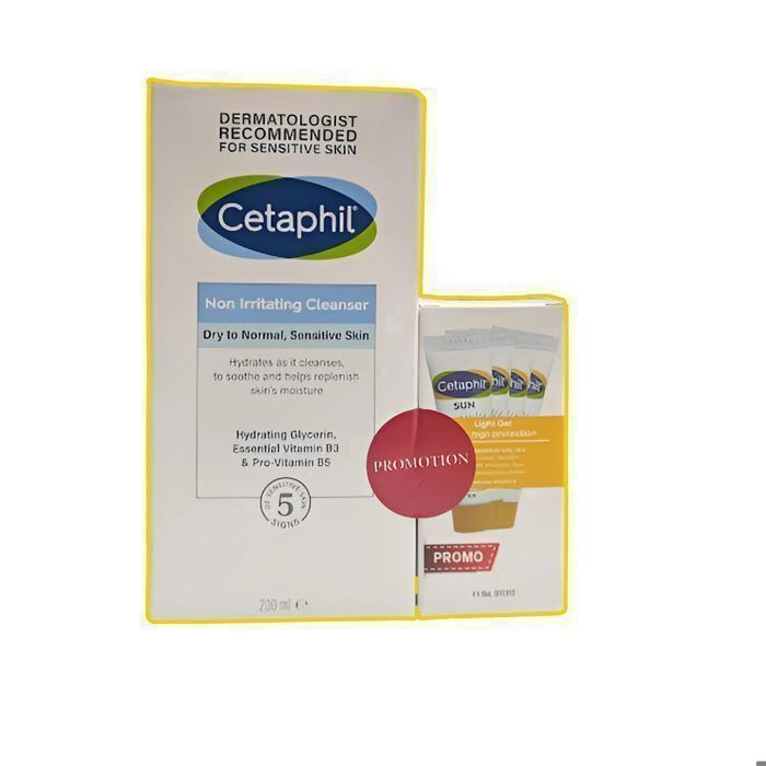 Cetaphil Duo Lotion Nettoyante  200ml+Cetaphil sun  4x10ml