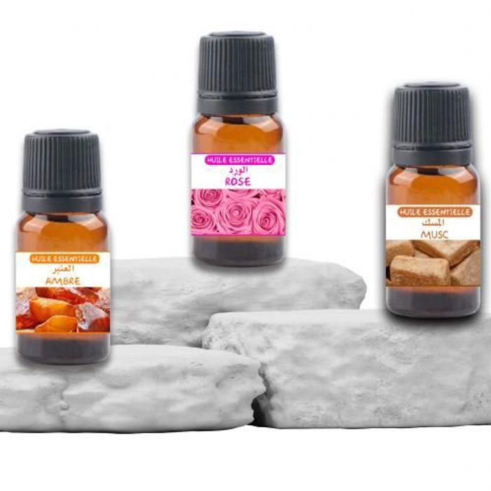 QAMAR COSMETIQUE 3 Huilles essentielle rose,musc,ambar 15 ml *3