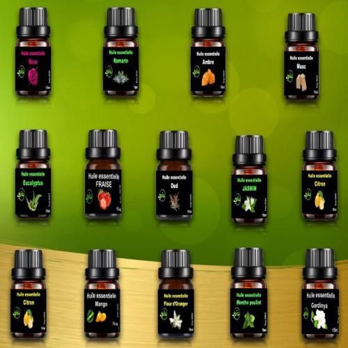 Bio Ensemble d'Huiles Essentielles 14x10ml, 100% Pures et Naturelle