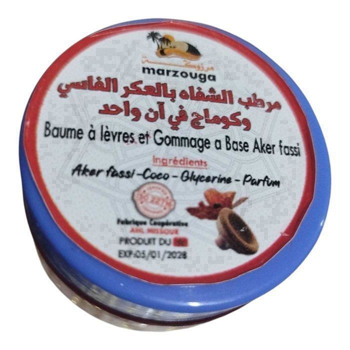 Pack de 100  Baume et gommage a lèvre a base aker fassi bio 100%