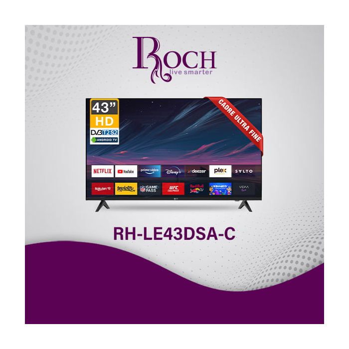 ROCH - Smart TV 43" - HDMI - ANDROID TV - FULL HD - RH-LE43DSA-C